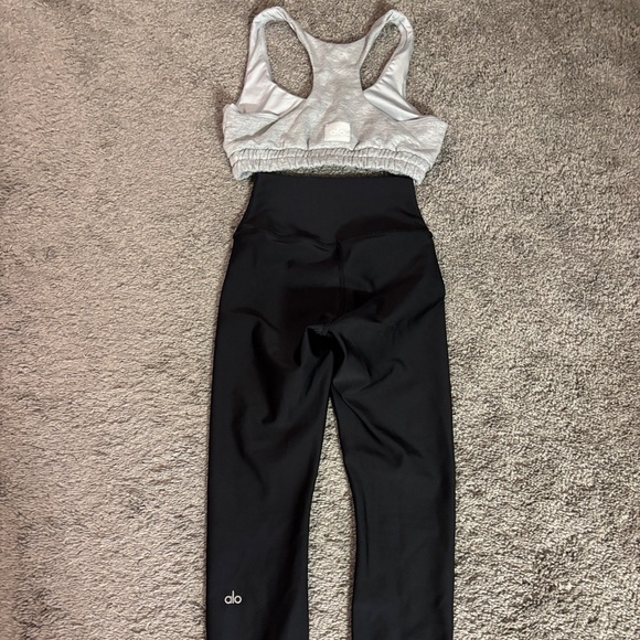 Alo yoga racer back bra top and high waisted leggings set XS - Picture 1 of 4